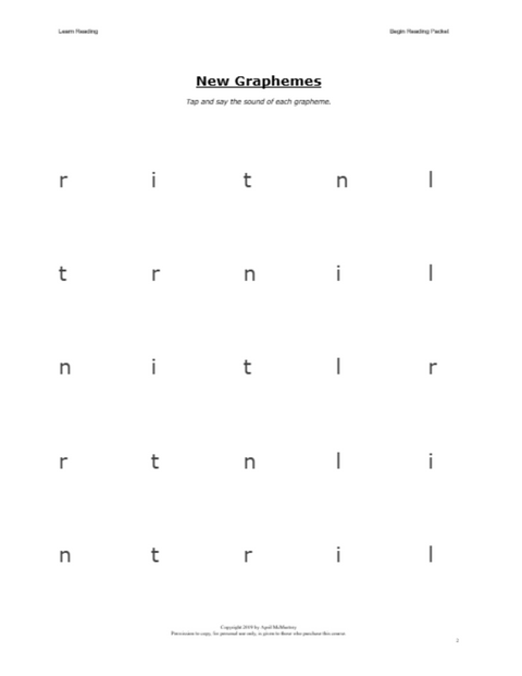 Preschool Packet (Age 2-5)