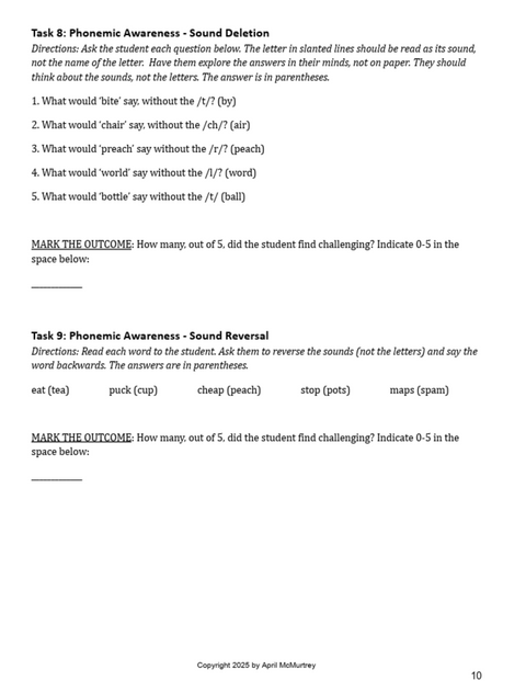 Dyslexia Screening Kit